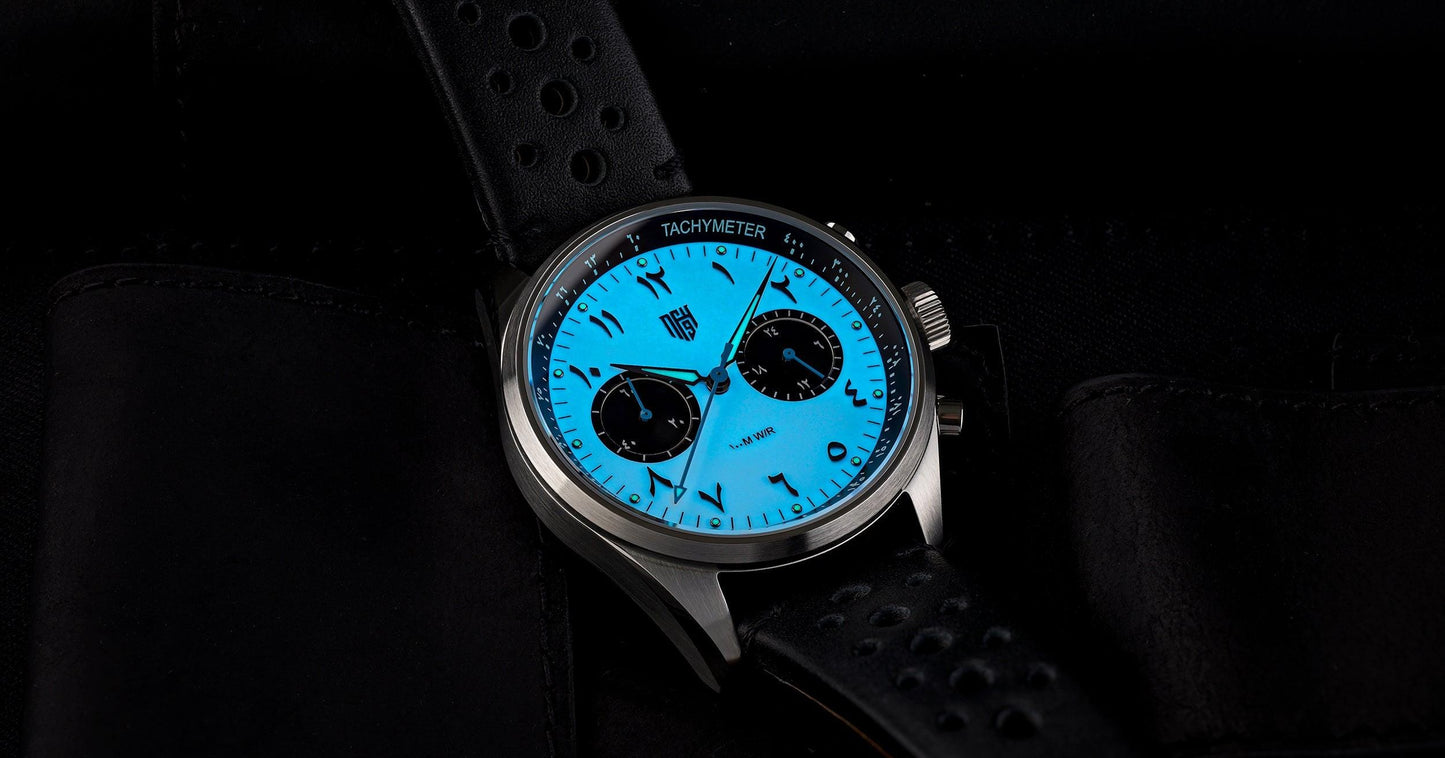 Culture Chronograph 2 -Panda/Blue - Nine Four Watches