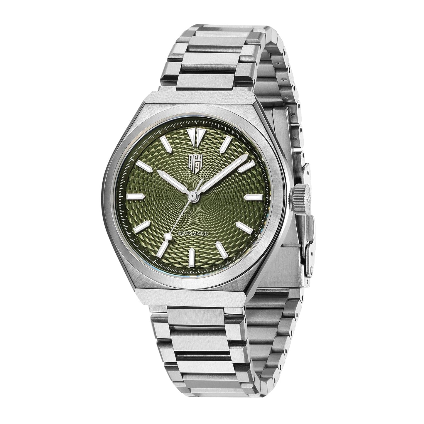 Successor 2- Stainless Steel/Olive Green Dial - Nine Four Watches