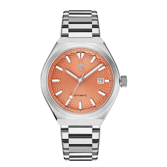 Successor 2- Stainless Steel/Salmon Dial (Date) - Nine Four Watches