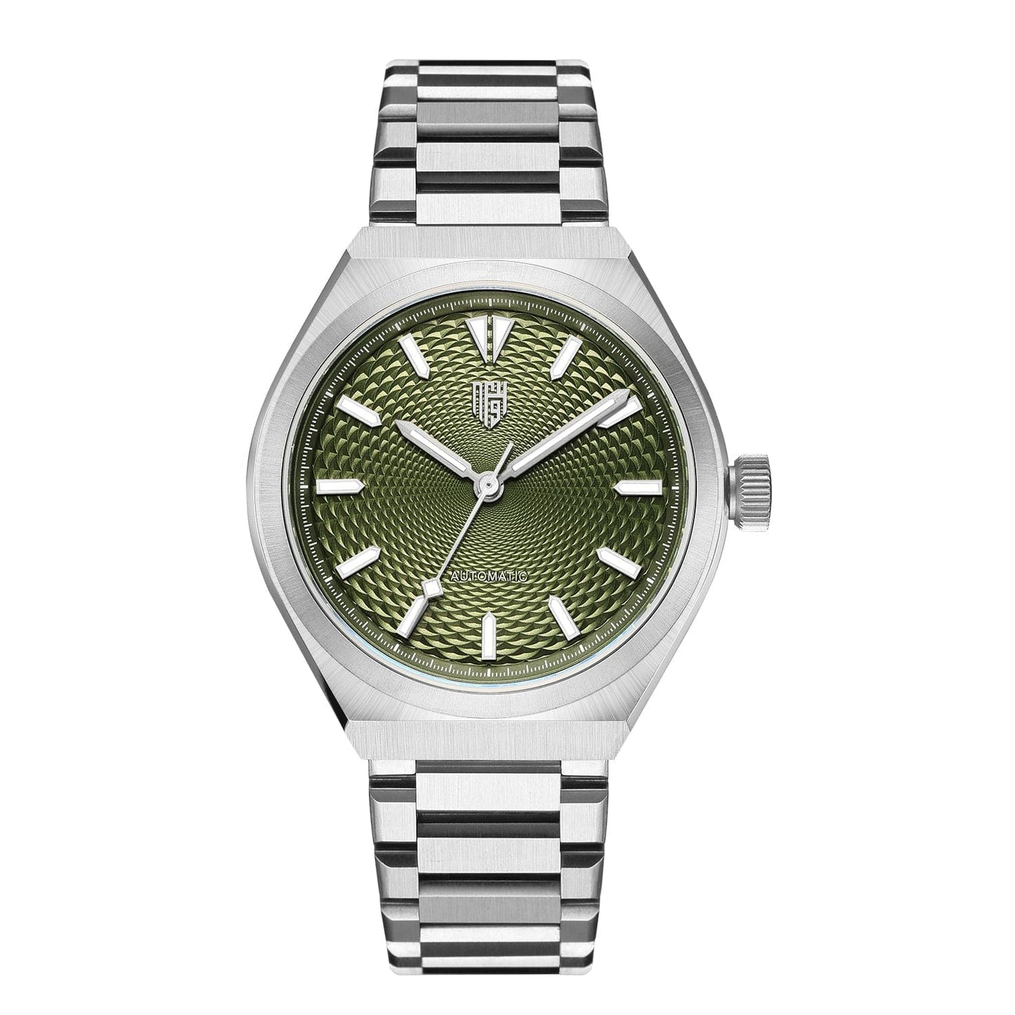 Successor 2- Stainless Steel/Olive Green Dial - Nine Four Watches